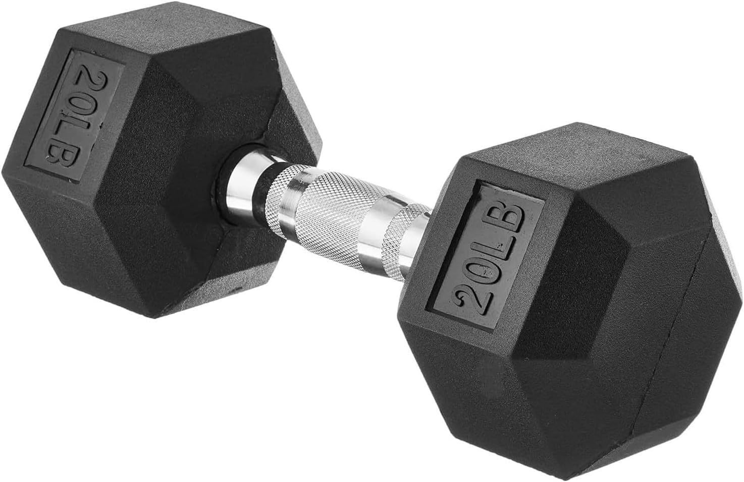 Amazon Basics Haltère Hexagonal en Caoutchouc pour Musculation CD-20LB